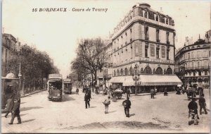 France Bordeaux Cours de Tourny Vintage Postcard C066