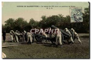 Postcard Scenes From Old Army Maneuvers Canon 155 short road position