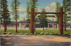 Union Pacific Depot West Yellowstone Montana Postcard PC531