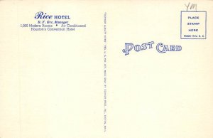 Rice Hotel - Houston, Texas TX