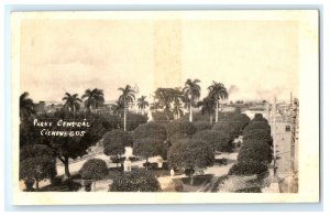 Parke Central Cienfuegos Cuba Real Photo RPPC Postcard (L29)