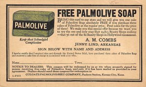 Free Palmolive soap Advertising Unused 