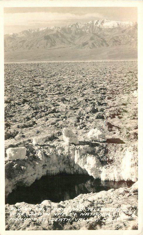 Death Valley California 1930s Plutos Salt Pool Frasher RPPC real photo 6798 