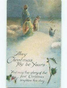 Divided-Back RELIGIOUS CHRISTMAS SCENE Nice Postcard W8482