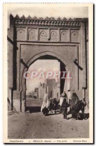 Erfoud Morocco Old Postcard A door