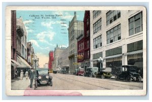 1920s Calhoun St. Looking North. Fort Wayne, Ind. Postcard P133E