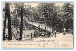 1906 The Bridge, Lake Pleasant, Massachusetts MA Posted Antique Postcard