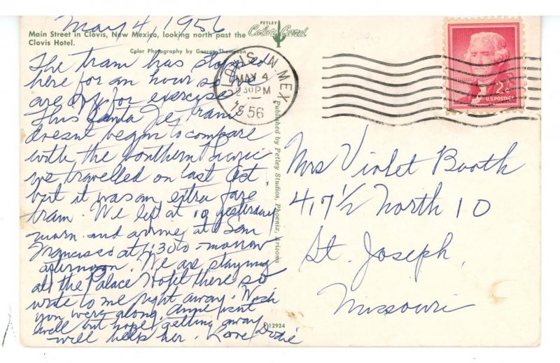 NM - Clovis. Main Street ca 1956