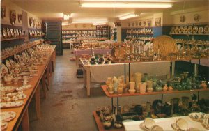 Postcard Canada Fort Macleod Kingston's China Shop Interior 1950s Taylor 23-7159