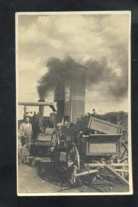 RPPC RAWFORD NEBRASKA FARM MACHINERY TRACTORY REAL PHOTO POSTCARD AZO