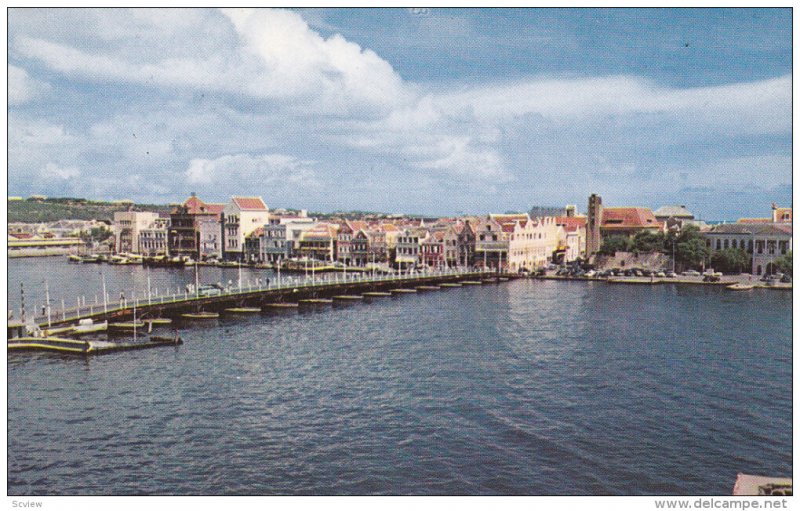 CURACAO, Netherlands Antillles, 1940-1960's; Pontoon Bridge