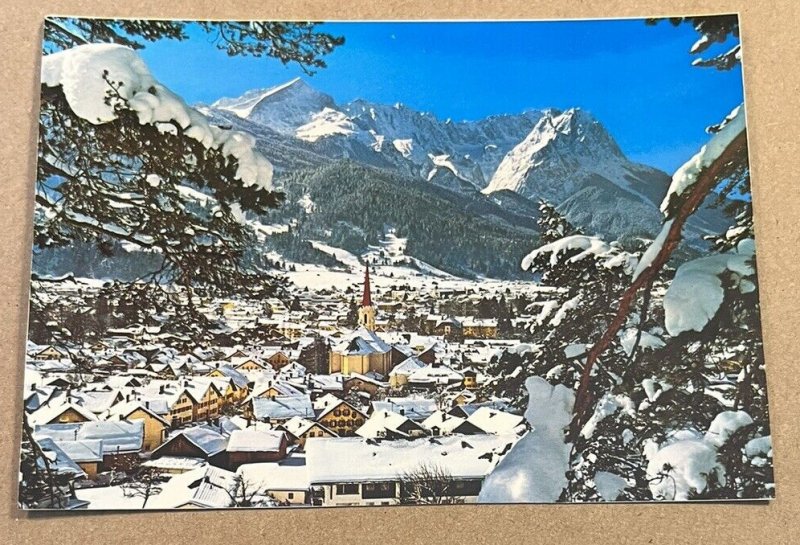 UNUSED POSTCARD - GARMISCH - (VIEW OVER) PARTENKIRCHEN, GERMANY