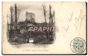 Old Postcard Gisors Keep and Gate Fields