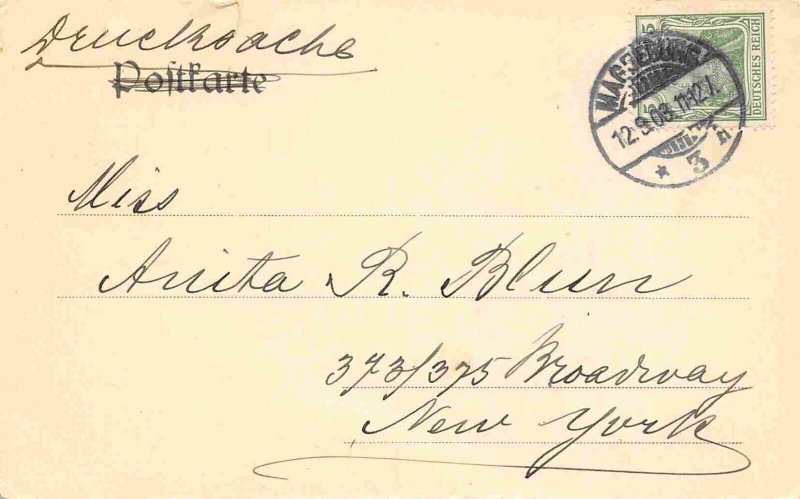 Dom Cathedral Magdeburg Germany 1903 postcard