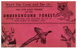 Underground Forest  Frederic MI , Advertisment