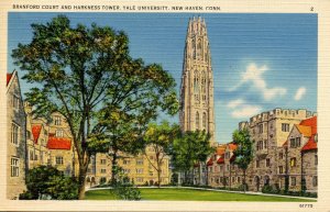 CT - New Haven - Yale University. Harkness Tower and Branford Court