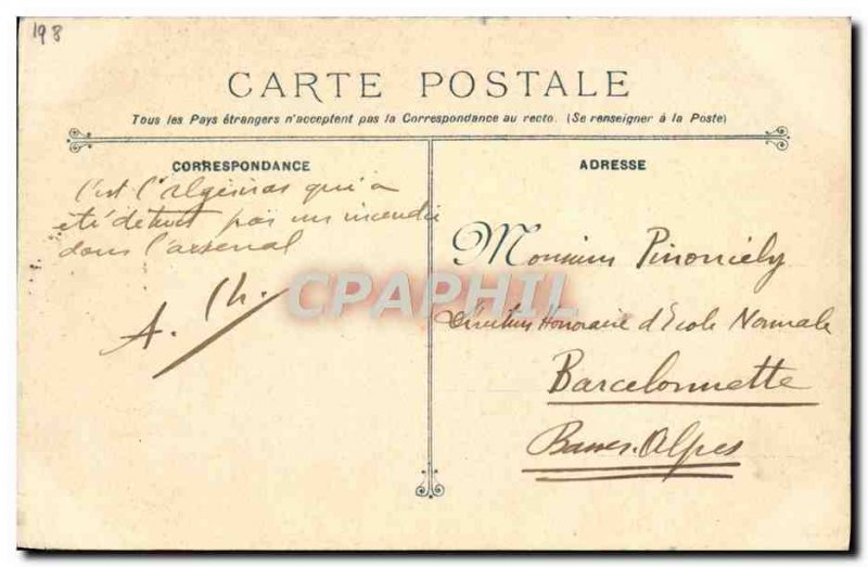 Old Postcard Boat Marine Militaire Francaise Algeciras Ship Torpedo School