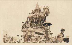 MEXICO CARLOS IV MONUMENT ANTIQUE REAL PHOTO POSTCARD RPPC
