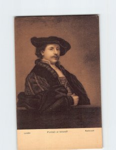 Postcard Portrait of himself Rembrandt London England