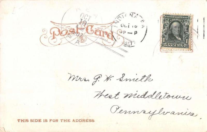 Indiana Pennsylvania Philadelphia Street Scene Antique Postcard K38669