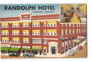 Eldorado Arkansas AR Creased Postcard 1930-1950 Randolph Hotel