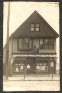 RPPC JOHN EOBSTEL GERMAN IROQUOIS BEER BUFFALO NEW YORK REAL PHOTO POSTCARD 1911