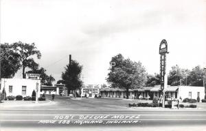 Indiana In Real Photo RPPC Postcard c1940s HIGHLAND Bob's Deluxe Motel Roadside