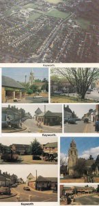 Nottingham Keyworth 3x 1980s Village incl Birds Eye Aerial Postcard s