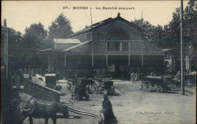 Medea Algeria Market Scene c1915 Postcard