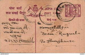 Jaipur Postal Stationery Fatehpur cds Jhunjhunu cds