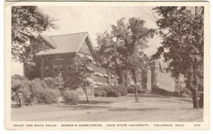 Postcard Oxley  Mack Halls Women's Dormitories Ohio State University Columbus OH