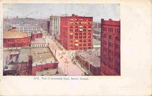 Seventeenth Street Aerial View Denver Colorado 1908 postcard