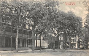 H13/ Salem New York Postcard 1913 Main Street Homes Hotel