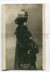 3139046 LIPKOVSKAYA Russian OPERA Star Singer FUR vintage PHOTO