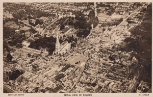 Newark Nottingham Vintage Real Photo Aerial Postcard