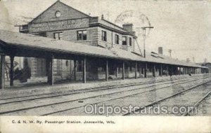 C and Nw RY Passenger Station, Janesville, WI, Wisconsin, USA Train Railroad ...