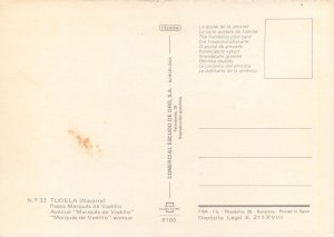 Postcard Europe Spain Tudela Navarra Paseo Marques de Vadillo 
