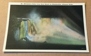 VINTAGE POSTCARD UNUSED HORSESHOE FALLS FROM GOAT ISLAND  NIAGARA FALLS