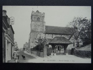 East Sussex SEAFORD St. Leonard's Parish Church c1905 Postcard by LL. 18
