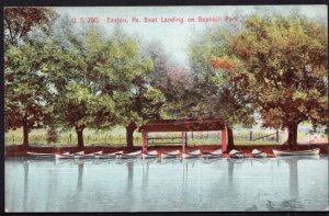 Pennsylvania EASTON Boat Landing on Bushkill Park - Divided Back