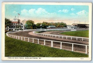 1926 Baltimore Maryland MD Vintage Postcard Pimlico Race Track Building Field