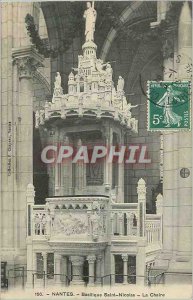 Postcard Old Nantes Basilica Saint Nicolas Chair