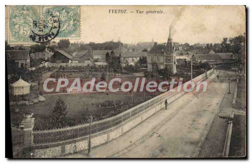 Old Postcard Yvetot general view