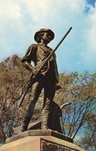 Postcard National Guard Minuteman Concord Massachusetts