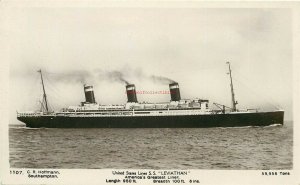 Steamship, Leviathan, United States Lines, C.R. Hoffman No. 1107, RPPC