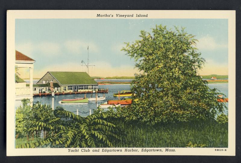 Martha's Vineyard, Massachusetts/Mass/MA Postcard, Edgartown Harbor, Cape Cod