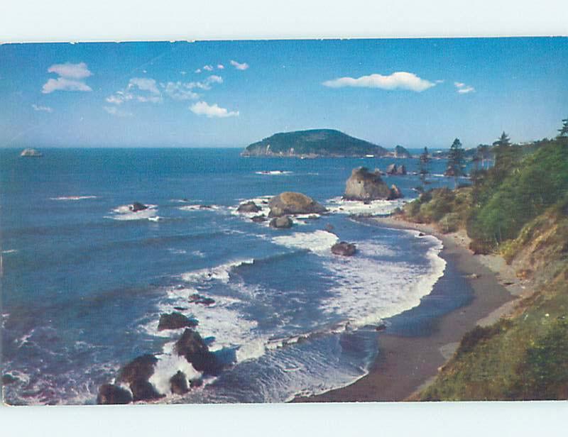 Pre-1980 SHORELINE SCENE Trinidad Head - Near Eureka & Mckinleyville CA AD5843