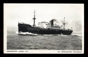 ca0450 - Manchester Liners Cargo Ship - Manchester Progress - postcard