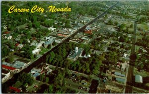 Aerial View Postcard Carson City Nevada