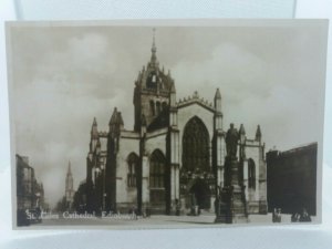 Vintage Rp Postcard St Giles Cathedral Edinburgh Scotland Real Photo